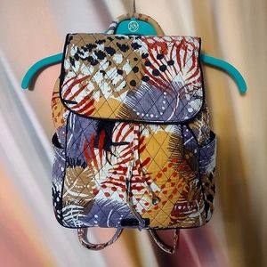 Vera Bradley Women's Backpack Painted Feathers